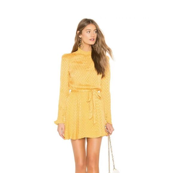 Tularosa Dresses & Skirts - Tularosa Gianna Mini‎ Dress in Mustard Size Large NWT (12-10)